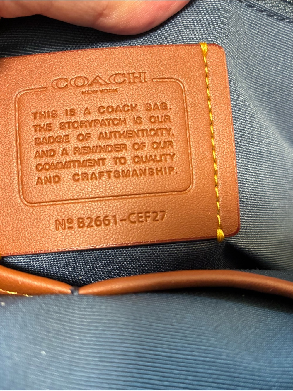 Coach Taylor Small Backpack in Loved Denim NWT - Picture 8 of 10